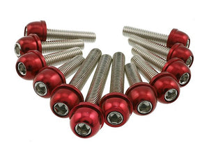 Anodized transmission case bolts